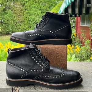 Bernard 90 Chukka Lace Up Leather Boots (Black)
